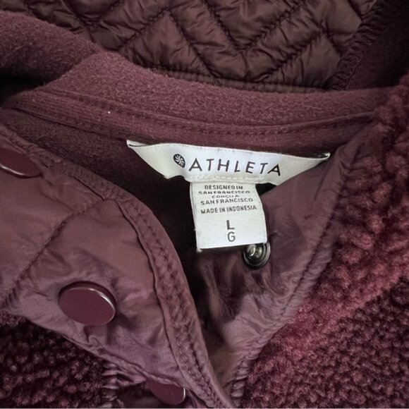 ATHLETA Cozy Sherpa Snap Sweatshirt - L - Picture 8 of 10